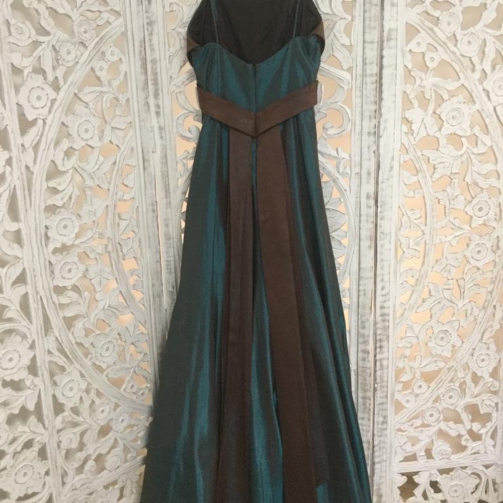 Green and brown formal /Prom Dress
